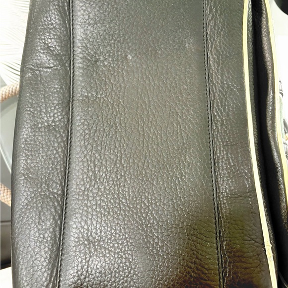 L.A.M.B. Black and Taupe Satchel with Gold Accents - Picture 5 of 7